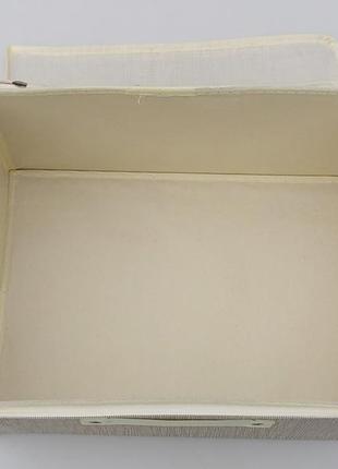 Коробка-органайзер ш 35*д 26*20 см. колір бежевий для зберігання одягу, взуття чи невеликих предметів2 фото