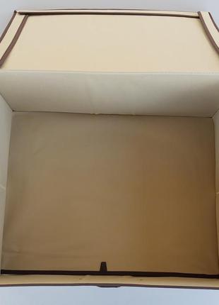 Коробка-органайзер 60 * д 45 * в 30 см. колір бежевий для зберігання одягу, взуття або невеликих предметів4 фото