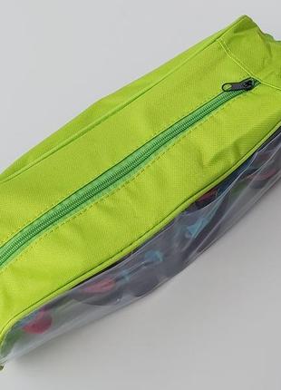 Чехол-сумка салатового цвета для хранения и упаковки обуви с прозрачной вставкой, длина 33 см3 фото