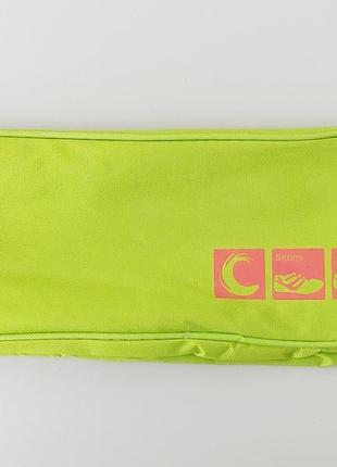 Чехол-сумка салатового цвета для хранения и упаковки обуви с прозрачной вставкой, длина 33 см1 фото
