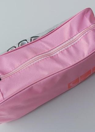 Чехол-сумка нежно-розового цвета для хранения и упаковки обуви с прозрачной вставкой, длина 33 см4 фото