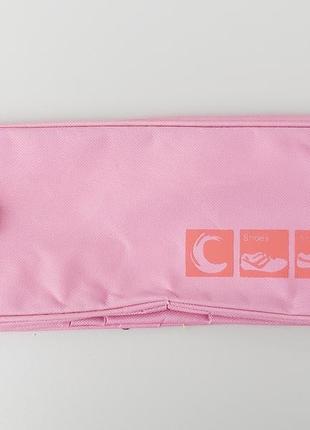 Чохол-сумка ніжно-рожевого кольору для зберігання і упаковки взуття з прозорою вставкою, довжина 33 см5 фото