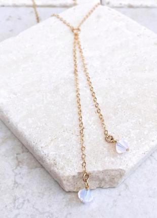 Модная подвеска длинное ожерелье с кисточками и кристаллами