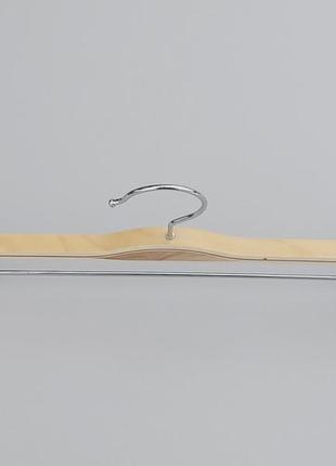 Довжина 37 см. плічка вішалки тремпеля дерев'яні світлі для штанів і спідниць3 фото