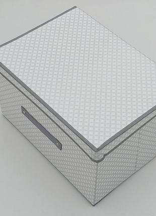 Коробка-органайзер ш 40 * д 30 * в 25 см. колір сірий для зберігання одягу, взуття або невеликих предметів
