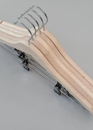 Плечики  длиной 44 см деревянные светлые костюмные eco