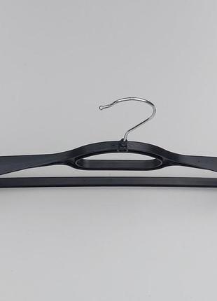 Плічка вішалки тремпеля врч чорного кольору, довжина 42,5 см, в упаковці 5 штук7 фото