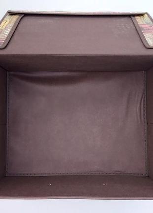 Коробка-органайзер  ш 40*д 30*в 25 см. цвет коричневый для хранения одежды, обуви или небольших предметов4 фото