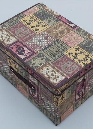 Коробка-органайзер  ш 40*д 30*в 25 см. цвет коричневый для хранения одежды, обуви или небольших предметов1 фото