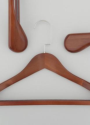 Длина 45 см. плечики вешалки тремпеля деревянные широкие  коричневого цвета
