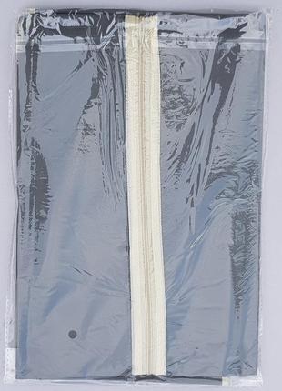 Чохол для зберігання і упаковки одягу на блискавці флізеліновий сірого кольору. розмір 60 см*137 см.3 фото