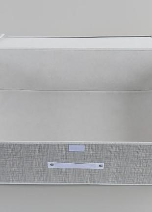 Коробка-органайзер sr70 ш 70*д 40*20 см. колір сірий для зберігання одягу, взуття чи невеликих предметів3 фото