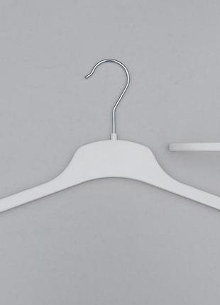 Плечики вешалки тремпеля v-l43 белого цвета, длина 43 см