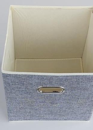 Коробка-органайзер sgc25  ш 25*д 25*в 25 см. цвет серый для хранения одежды, обуви или небольших предметов3 фото