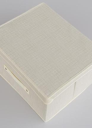 Коробка-органайзер sr35 ш 35*д 30*20 см. колір бежевий для зберігання одягу, взуття чи невеликих предметів