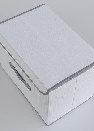 Коробка-органайзер sg сірого  кольору ш 38*д 25*25 см. для зберігання одягу, взуття чи невеликих предметів
