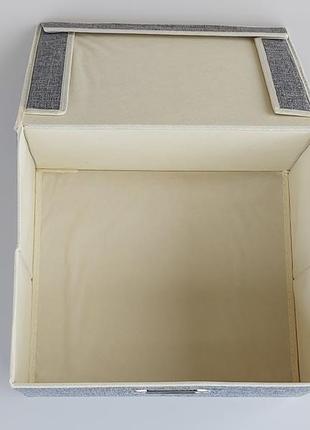 Коробка-органайзер sg35 ш 35*д 30*20 см. колір сірий для зберігання одягу, взуття чи невеликих предметів2 фото
