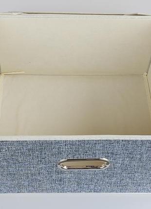 Коробка-органайзер sg35 ш 35*д 30*20 см. колір сірий для зберігання одягу, взуття чи невеликих предметів4 фото