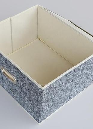 Коробка-органайзер sg35 ш 35*д 30*20 см. колір сірий для зберігання одягу, взуття чи невеликих предметів3 фото