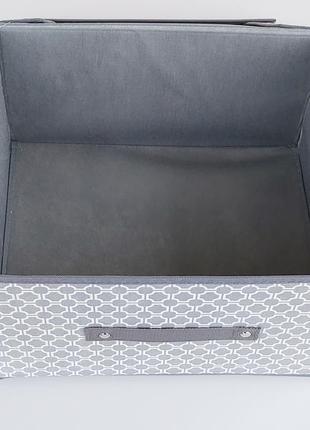 Коробка-органайзер sv35 ш 35*д 30*20 см. колір сірий для зберігання одягу, взуття чи невеликих предметів4 фото