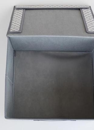 Коробка-органайзер sv35 ш 35*д 30*20 см. колір сірий для зберігання одягу, взуття чи невеликих предметів2 фото