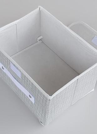 Коробка-органайзер sr26 ш 26 * д 20 * в 16 см. колір сірий для зберігання одягу, взуття або невеликих предметів2 фото