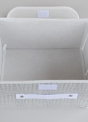 Коробка-органайзер sr26 ш 26 * д 20 * в 16 см. колір сірий для зберігання одягу, взуття або невеликих предметів5 фото