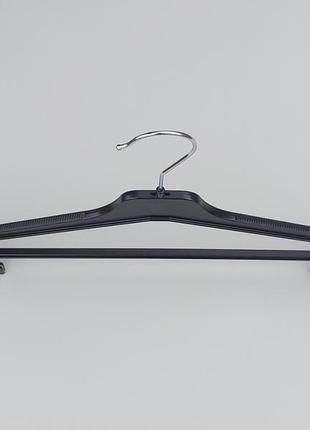 Плечики вешалки тремпеля  v-pyz45 черного цвета, длина 45 см3 фото