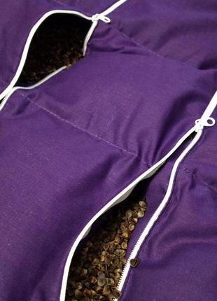 Полуторное утяжеленное одеяло. 130х180см, 6кг, с кармашками на замочках и наполнителем из гречневой лузги2 фото