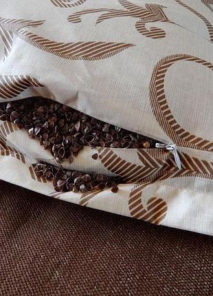 Ортопедична подушка з гречаним лушпинням. розмір 70 х 70 см