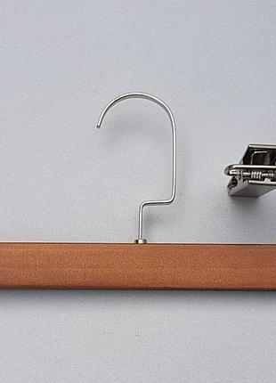 Довжина 32 см. плечики вішалки тремпеля дерев'яні коричневого кольору для штанів і спідниць