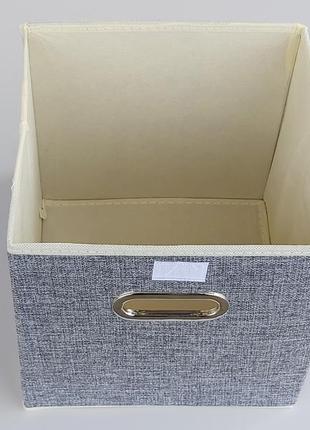 Коробка-органайзер sgw25 ш 25*д 25*25 см. колір сірий для зберігання одягу, взуття чи невеликих предметів4 фото