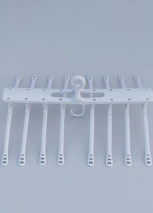 Вешалка-органайзер на 8 плечиков  для одежды нежно-бирюзового цвета8 фото