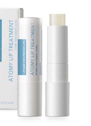Гигиеническая помада atomy корея. бальзам для губ исцелит поврежденную кожу губ, смягчает и защищает.