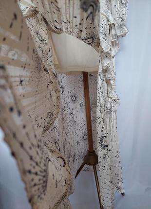 New look petite white mystic многоуровневое длинное платье с рюшами(размер 12-14)3 фото