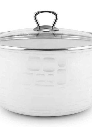 Эмалированная кастрюля interos 3.1 литра рельеф ренесанс 2957 (т) 71600
