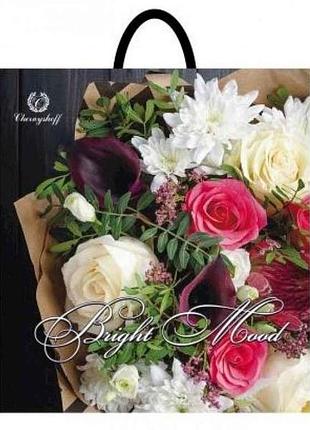 Пакет-петля квітковий букет 400*420 (25шт) тм пластик пак