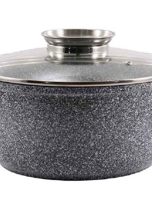 Каструля ал. кругла 1,2л мармур, індукц. 0316-sn тм zauberg