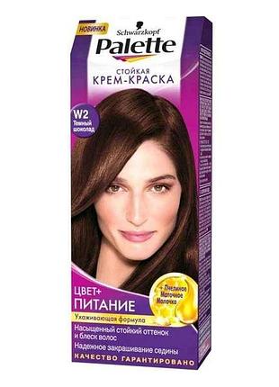 Фарба для волосся w2 (темний шоколад) тм palette