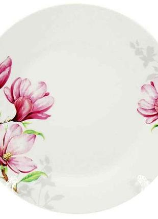 Набор керамических тарелок 20 см магнолия (12 штук) 17-167 interos