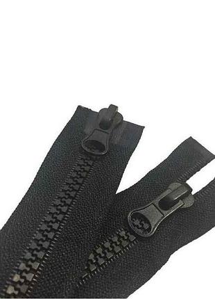 Блискавка трактор №5 двозамкова 80см чорний s-580 (322) zip тм welltex