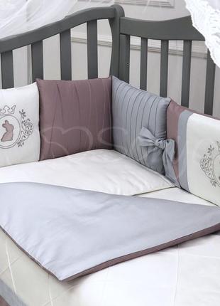Комплект детского постельного белья royal пудра маленькая соня8 фото