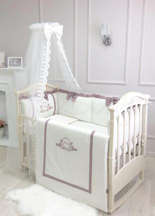 Комплект детского постельного белья belissimo пудра маленькая соня1 фото
