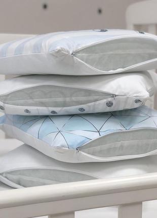 Комплект детского постельного белья art design геометрия голубая маленькая соня8 фото