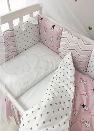Комплект детского постельного белья shine алиса розовый простынь с юбкой маленькая соня6 фото