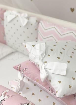 Комплект детского постельного белья shine алиса розовый простынь с юбкой маленькая соня7 фото
