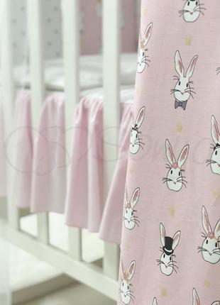 Комплект детского постельного белья shine алиса розовый простынь с юбкой маленькая соня8 фото