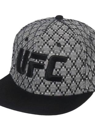 Кепка снепбек ufc с прямым козырьком серая, унисекс wuke one size