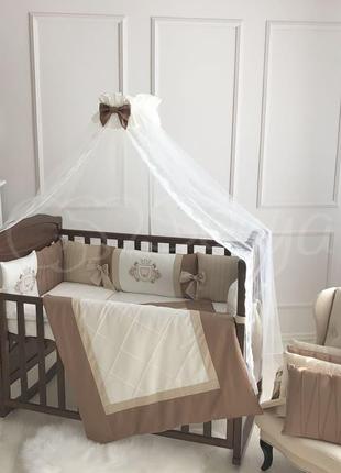 Комплект детского постельного белья royal шоколад маленькая соня1 фото