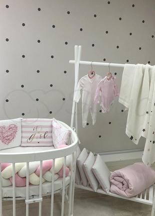 Комплект детского постельного белья art design геометрия розовая маленькая соня5 фото
